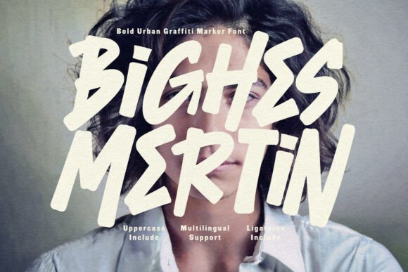 Bighes Mertin: A Raw Display Typeface for Bold Digital Brands