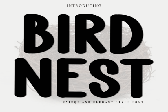 Bird Nest: A Soft Display Typeface for Handmade Labels and Shop Branding