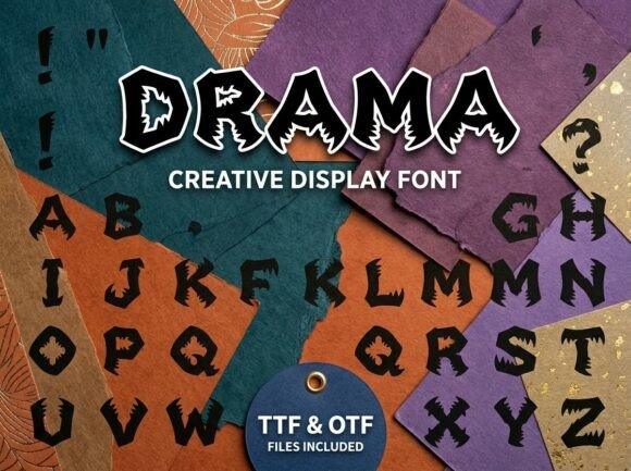 Drama: The Bold Display Font for Handmade Branding