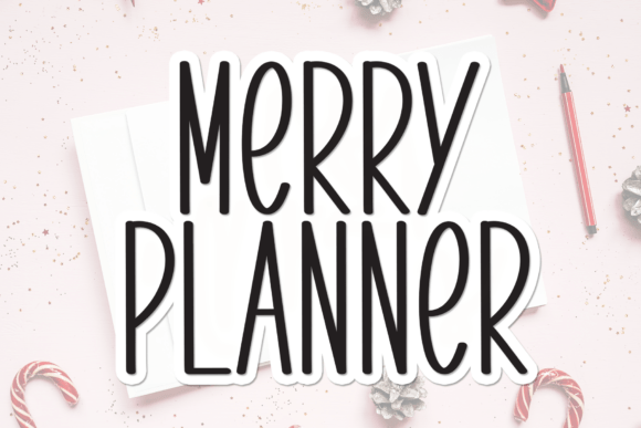Merry Planner: A Handwritten Display Font for Editorial Design