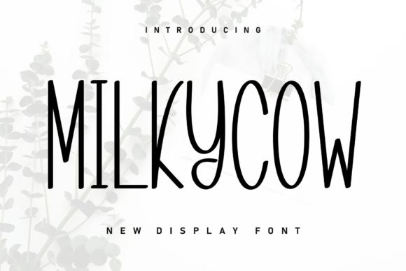 Milkycow: A Handwritten Display Font for Warm Editorial Design