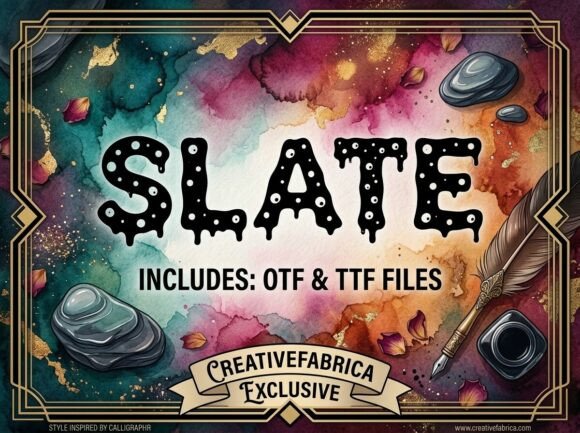 Slate: The Spooky Display Font for Handmade Creators