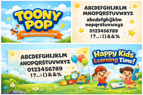 Toony Pop: The Perfect Display Font for Vibrant Web Design